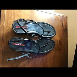 Preowned Prada thong sandals